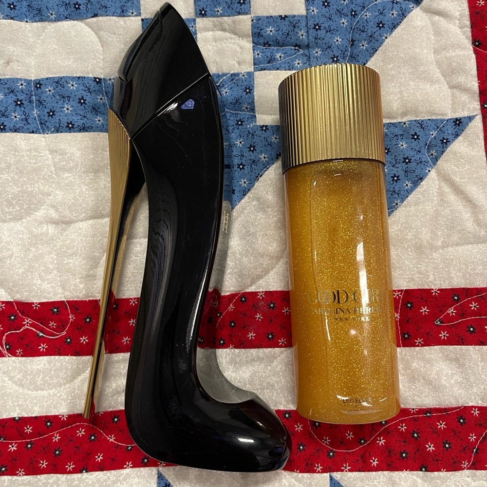 Carolina Herrera Good Girl perfume and leg elixir